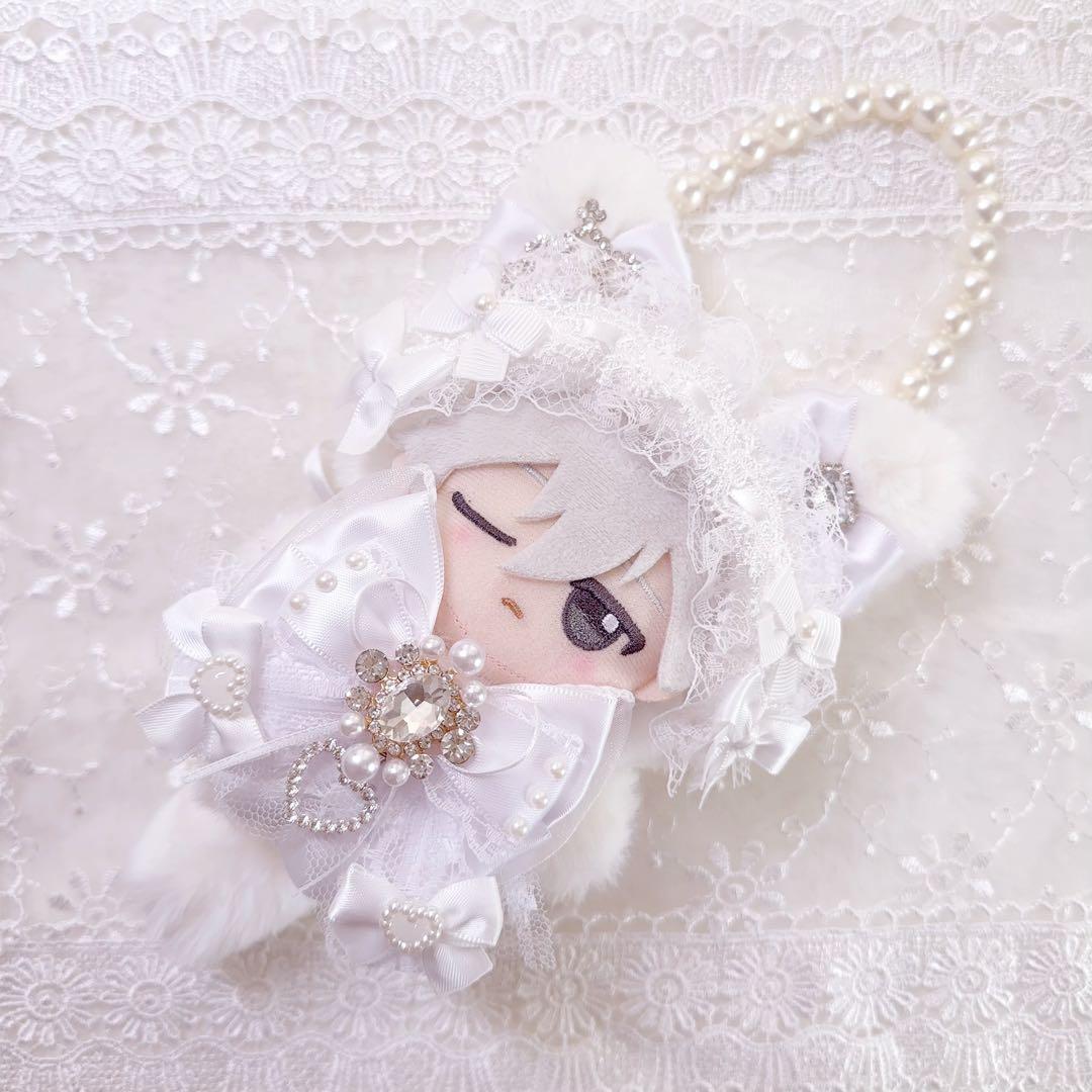 いつぬい　ちびぐるみ ぬい服　ねこ　白　ロリータ　あんスタ　もこもこ　ブルロ