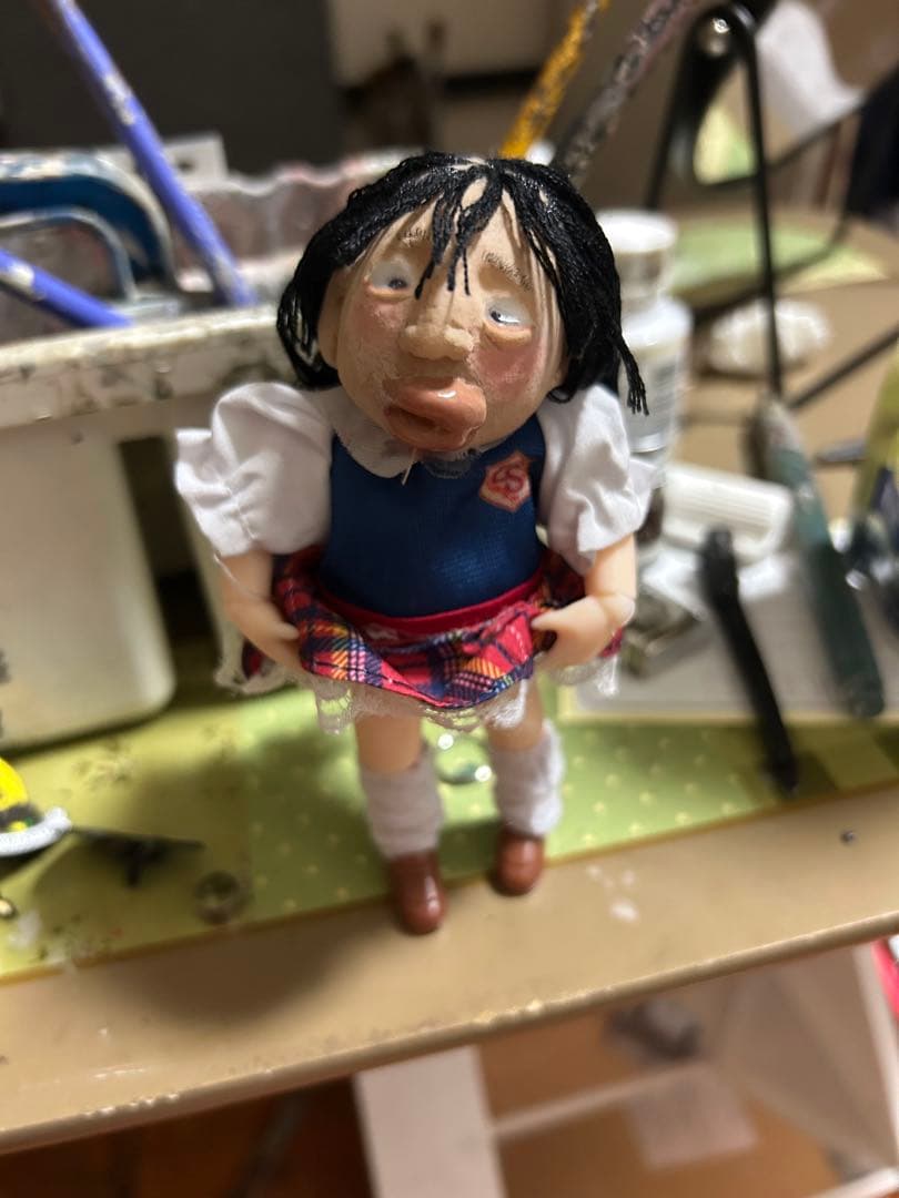 ⭐︎プレミア激レア一点物⭐︎ハンドメイド　キモカワJK（ダウン症）←暁美ほむら（？）
