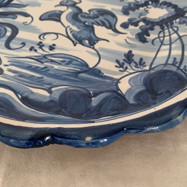 アンティーク スペインTALAVERA 手描き飾り皿