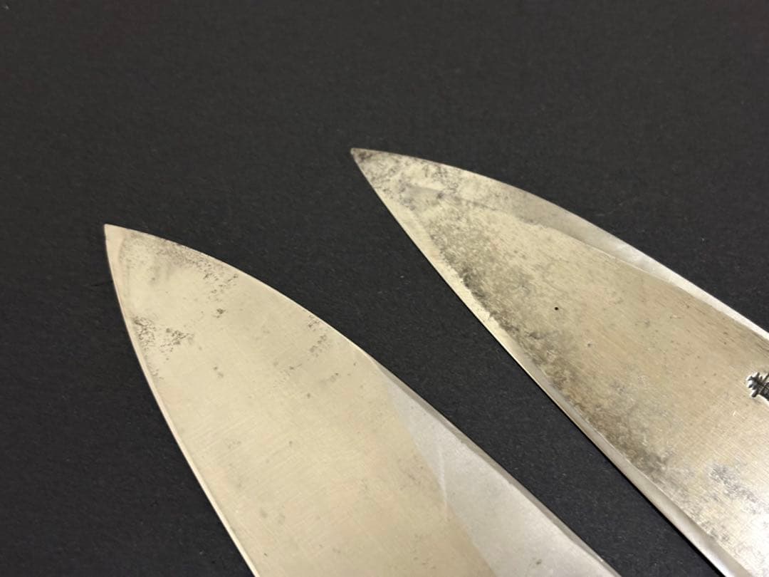 菊秀 125mmしんかい 105mm出刃 アジ切り 青紙 黒打ち