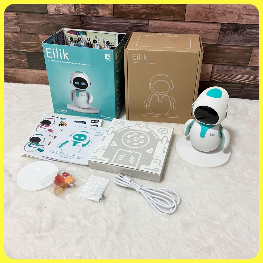 極美品 箱付 Eilik デスクトップ コンパニオン ロボット アイリック 水色