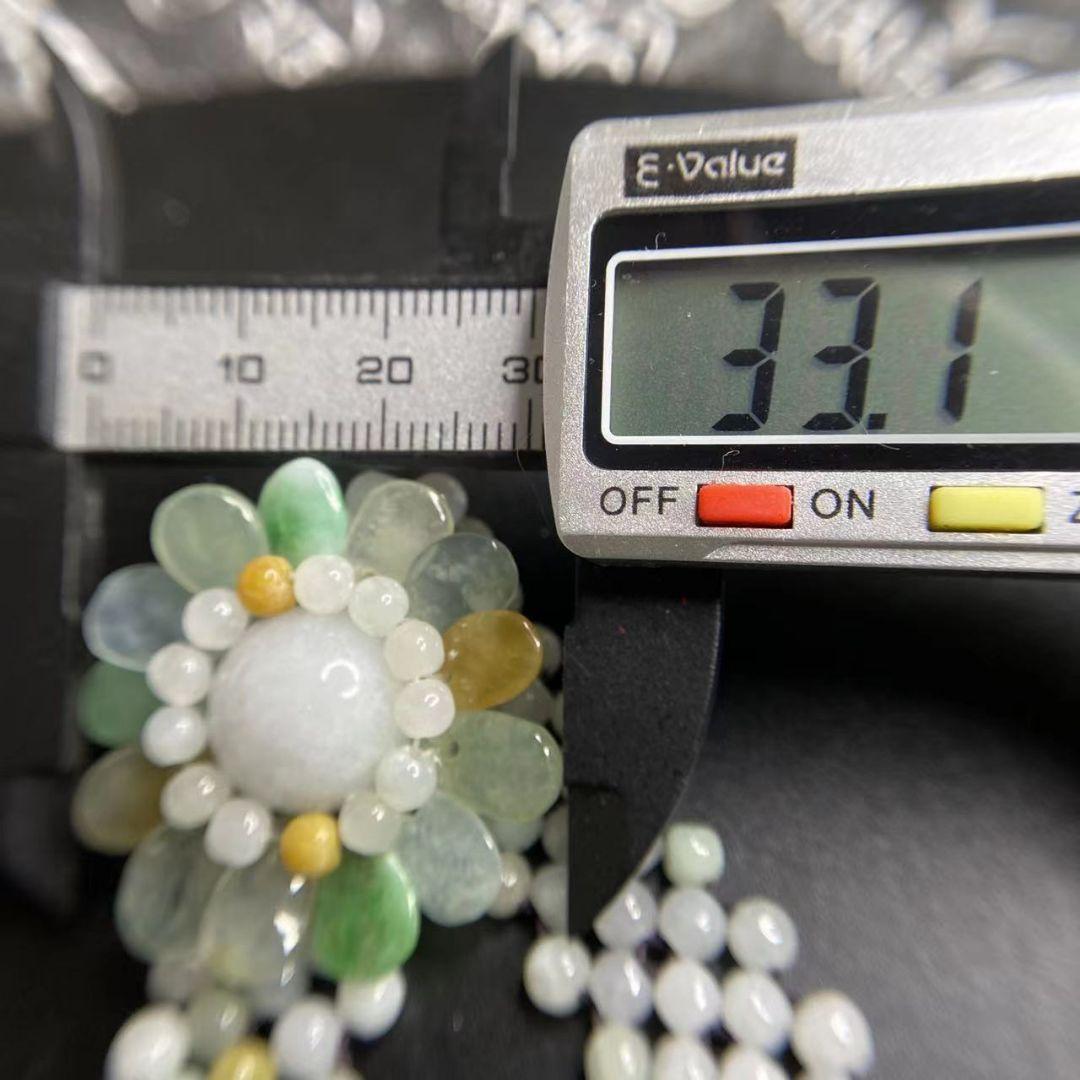 限定 正規品 レア物 超綺麗 特大花開富貴 A 貨氷種翡翠ブレスレット両面編み