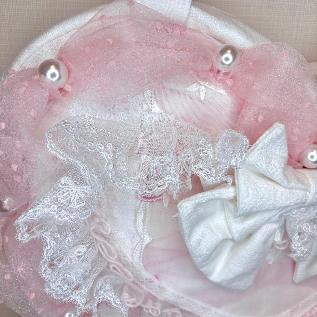 ハンドメイド ハートバッグ｜ロリィタ・姫系フリルバッグ｜一点物・在庫限り