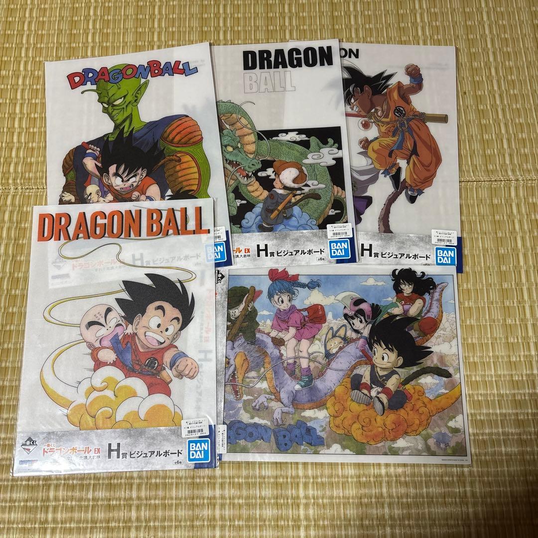 ドラゴンボール　一番くじ　ビジュアルボード　21枚、タオル21枚セット