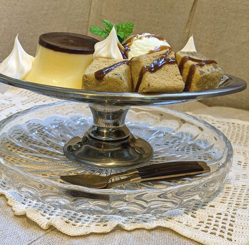 食品サンプル　フェイク　プリンアラモード　アイスクリーム　わらび餅　和風　パフェ