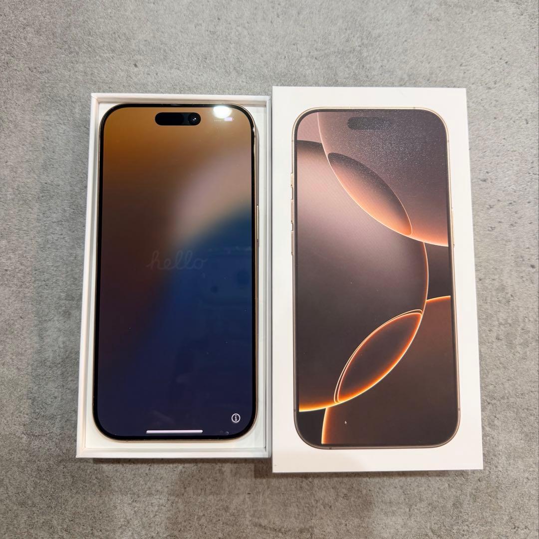 [美品] iPhone16PRO SIMフリー128GB デザートチタニウム
