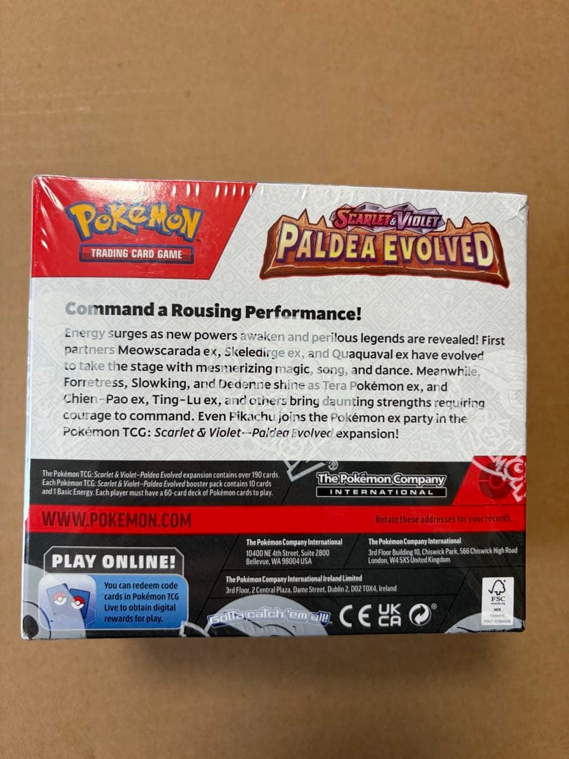 海外版　英語　POKÉMON PALDEA EVOLVED BOX 新品未開封
