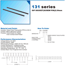 SS1X14 - SIP SOCKET PIN TORNEADO 1X14 0.1"