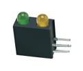 L934FG/1GD - LED 3MM 2 LEDS VERDE/ROJO C/HOUSING 90°